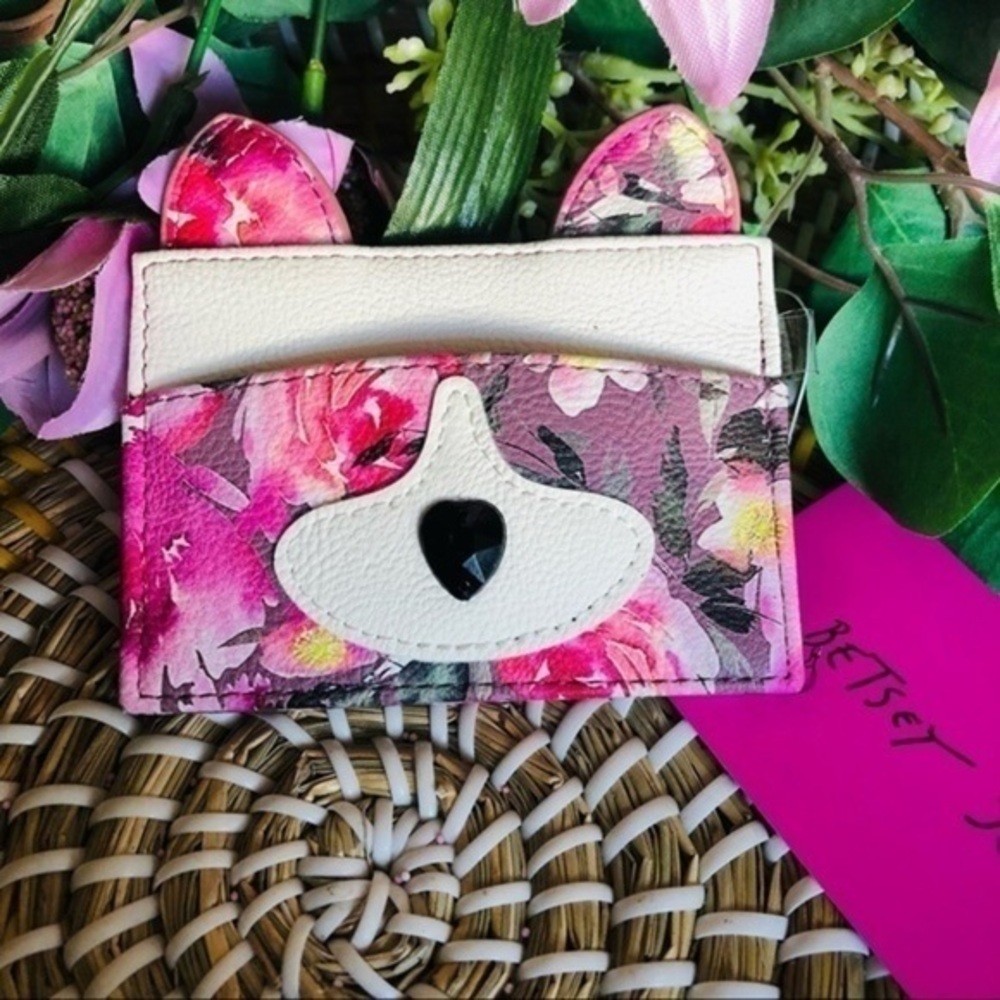 Betsey Johnson Floral Card Holder NWT